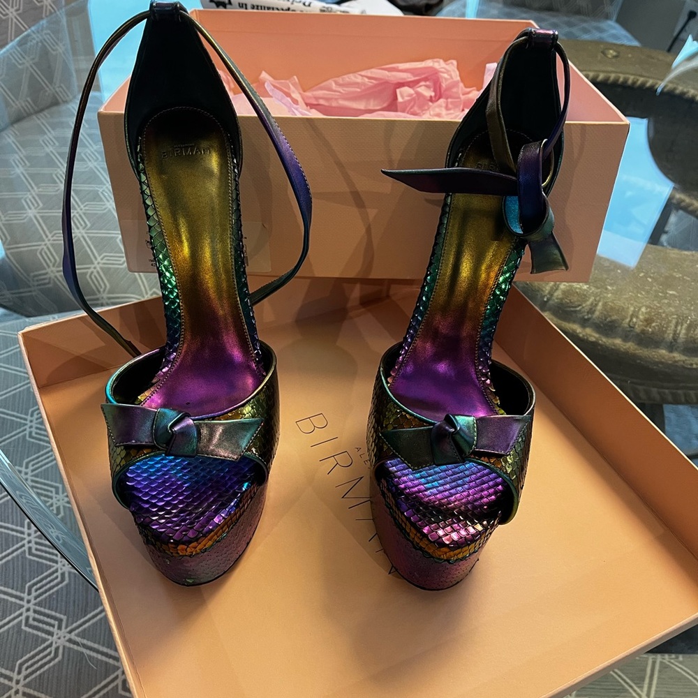 Multicolor Platform Heels